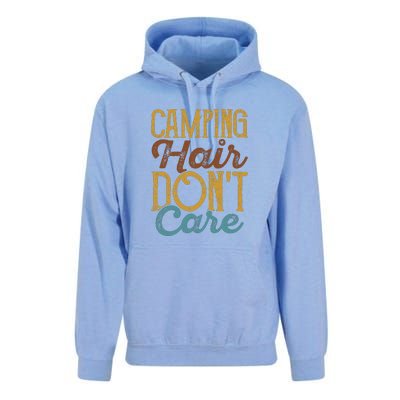 Retro Camping Hair Dont Care Gift Camping Addiction Unisex Surf Hoodie