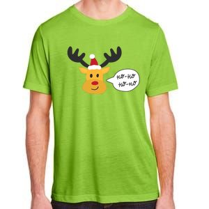 Reindeer Cartoon Ho Ho Cute Christmas Gift Adult ChromaSoft Performance T-Shirt