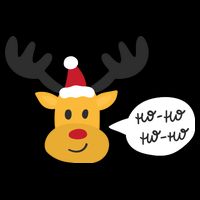 Reindeer Cartoon Ho Ho Cute Christmas Gift Drawstring Bag