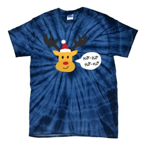 Reindeer Cartoon Ho Ho Cute Christmas Gift Tie-Dye T-Shirt