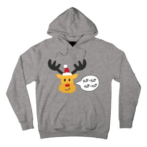 Reindeer Cartoon Ho Ho Cute Christmas Gift Hoodie