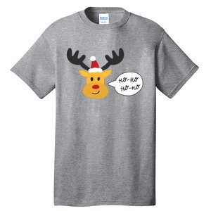 Reindeer Cartoon Ho Ho Cute Christmas Gift Tall T-Shirt