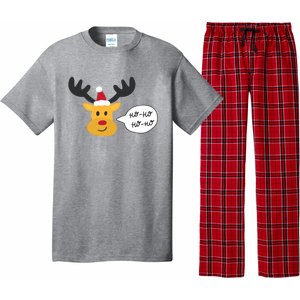 Reindeer Cartoon Ho Ho Cute Christmas Gift Pajama Set