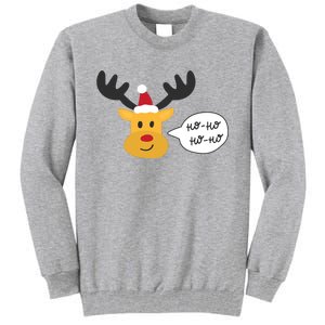 Reindeer Cartoon Ho Ho Cute Christmas Gift Tall Sweatshirt