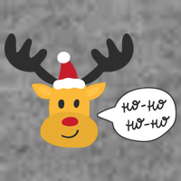 Reindeer Cartoon Ho Ho Cute Christmas Gift Baby Bodysuit