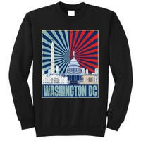 Retro Capitol Hill Washington DC American Flag 4th Of July Sweatshirt