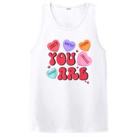 Retro Candy Heart Teacher Valentines Day You Enough PosiCharge Competitor Tank