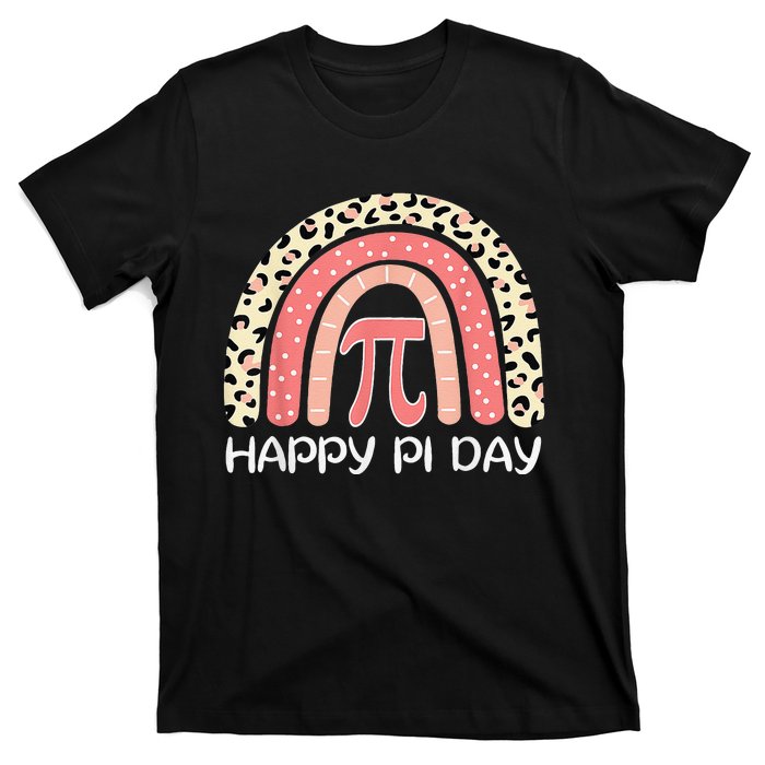 Rainbow Cheetah Happy Pi Day Math 3 14 Symbol Teacher T-Shirt