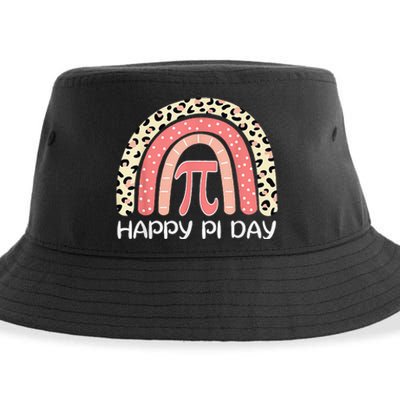 Rainbow Cheetah Happy Pi Day Math 3 14 Symbol Teacher Sustainable Bucket Hat