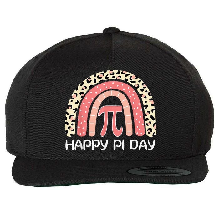 Rainbow Cheetah Happy Pi Day Math 3 14 Symbol Teacher Wool Snapback Cap