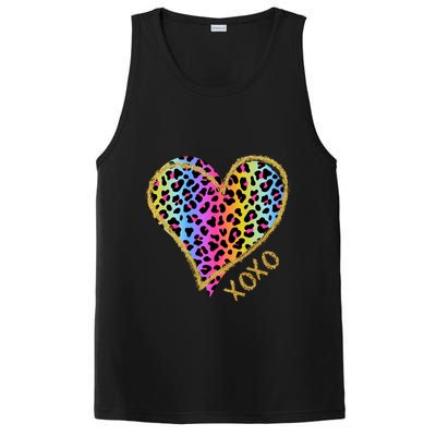 Rainbow Cheetah Heart Xoxo PosiCharge Competitor Tank