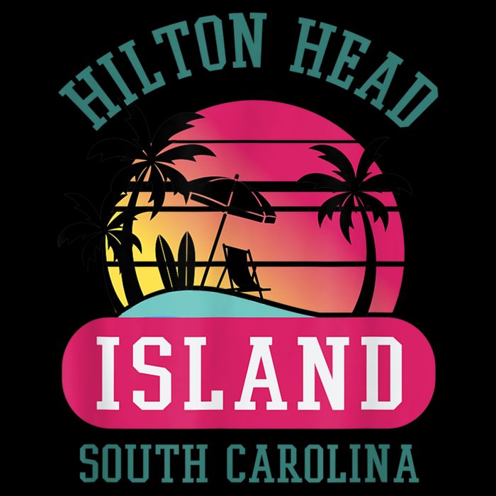 Retro Cool Hilton Head Island SC Beach Souvenir Novelty Art City Backpack