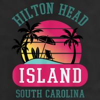 Retro Cool Hilton Head Island SC Beach Souvenir Novelty Art Adult Drive Performance Visor