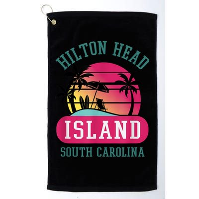 Retro Cool Hilton Head Island SC Beach Souvenir Novelty Art Golf Towel