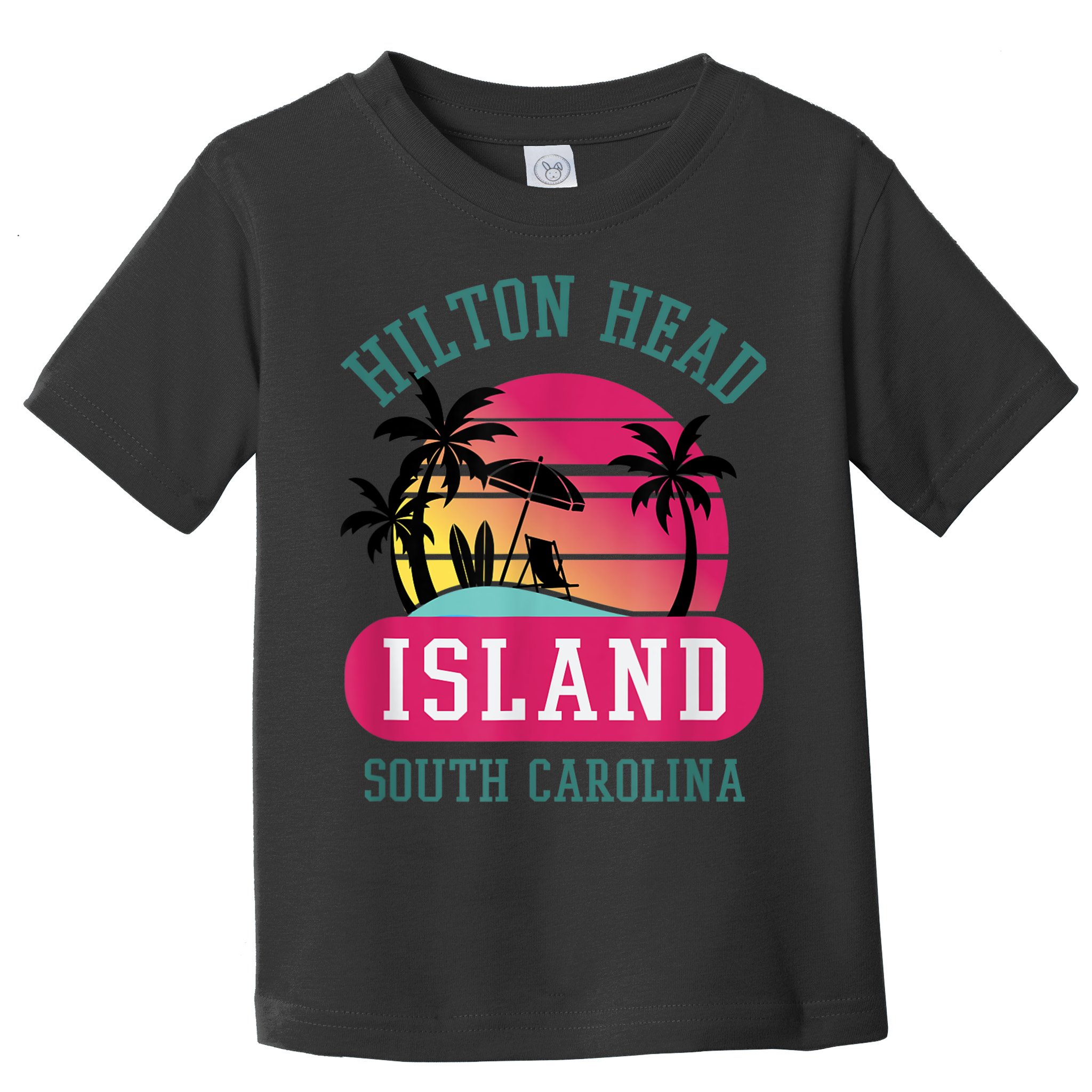 Retro Cool Hilton Head Island SC Beach Souvenir Novelty Art Toddler T-Shirt