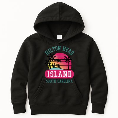 Retro Cool Hilton Head Island SC Beach Souvenir Novelty Art Kids Hoodie