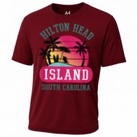 Retro Cool Hilton Head Island SC Beach Souvenir Novelty Art Cooling Performance Crew T-Shirt