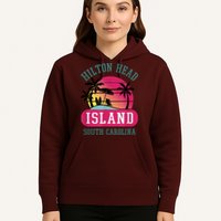 Retro Cool Hilton Head Island SC Beach Souvenir Novelty Art Hoodie