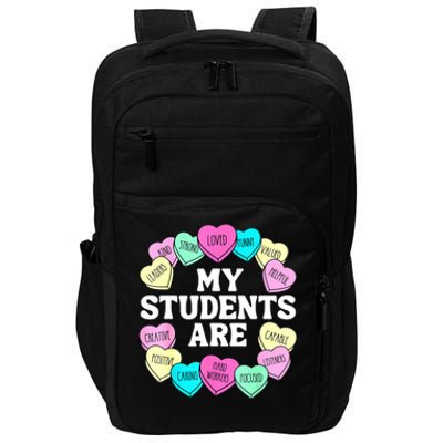 Retro Candy Heart Teacher Valentine's Positive Affirmation Impact Tech Backpack