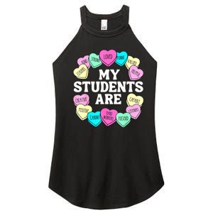 Retro Candy Heart Teacher Valentine's Positive Affirmation Women's Perfect Tri Rocker Tank