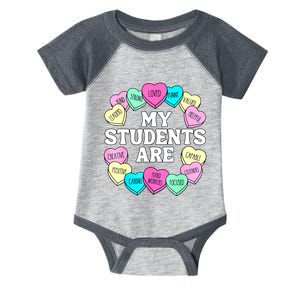 Retro Candy Heart Teacher Valentine's Positive Affirmation Infant Baby Jersey Bodysuit