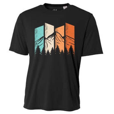 Retro Camping Hiking Nature Landscape Outdoor Cooling Performance Crew T-Shirt