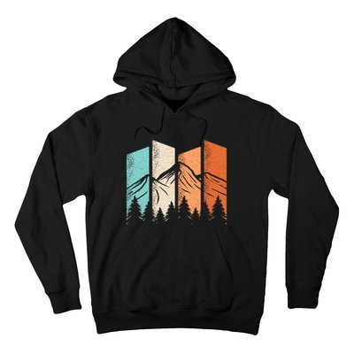 Retro Camping Hiking Nature Landscape Outdoor Hoodie