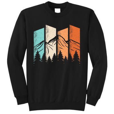 Retro Camping Hiking Nature Landscape Outdoor Sweatshirt