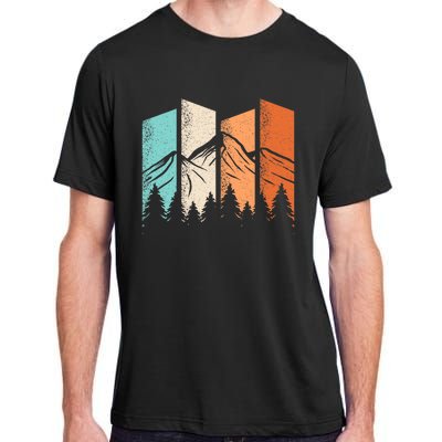 Retro Camping Hiking Nature Landscape Outdoor Adult ChromaSoft Performance T-Shirt