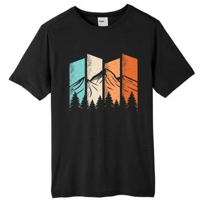 Retro Camping Hiking Nature Landscape Outdoor Tall Fusion ChromaSoft Performance T-Shirt