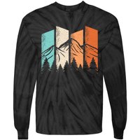 Retro Camping Hiking Nature Landscape Outdoor Tie-Dye Long Sleeve Shirt