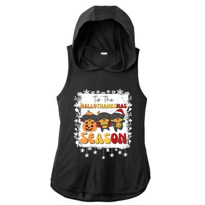 Rottweiler Christmas Halloween Tis The Hallothanksmas Gift Ladies PosiCharge Tri-Blend Wicking Draft Hoodie Tank