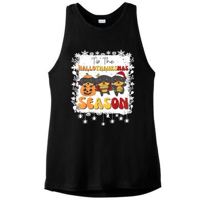 Rottweiler Christmas Halloween Tis The Hallothanksmas Gift Ladies PosiCharge Tri-Blend Wicking Tank