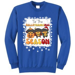 Rottweiler Christmas Halloween Tis The Hallothanksmas Gift Sweatshirt