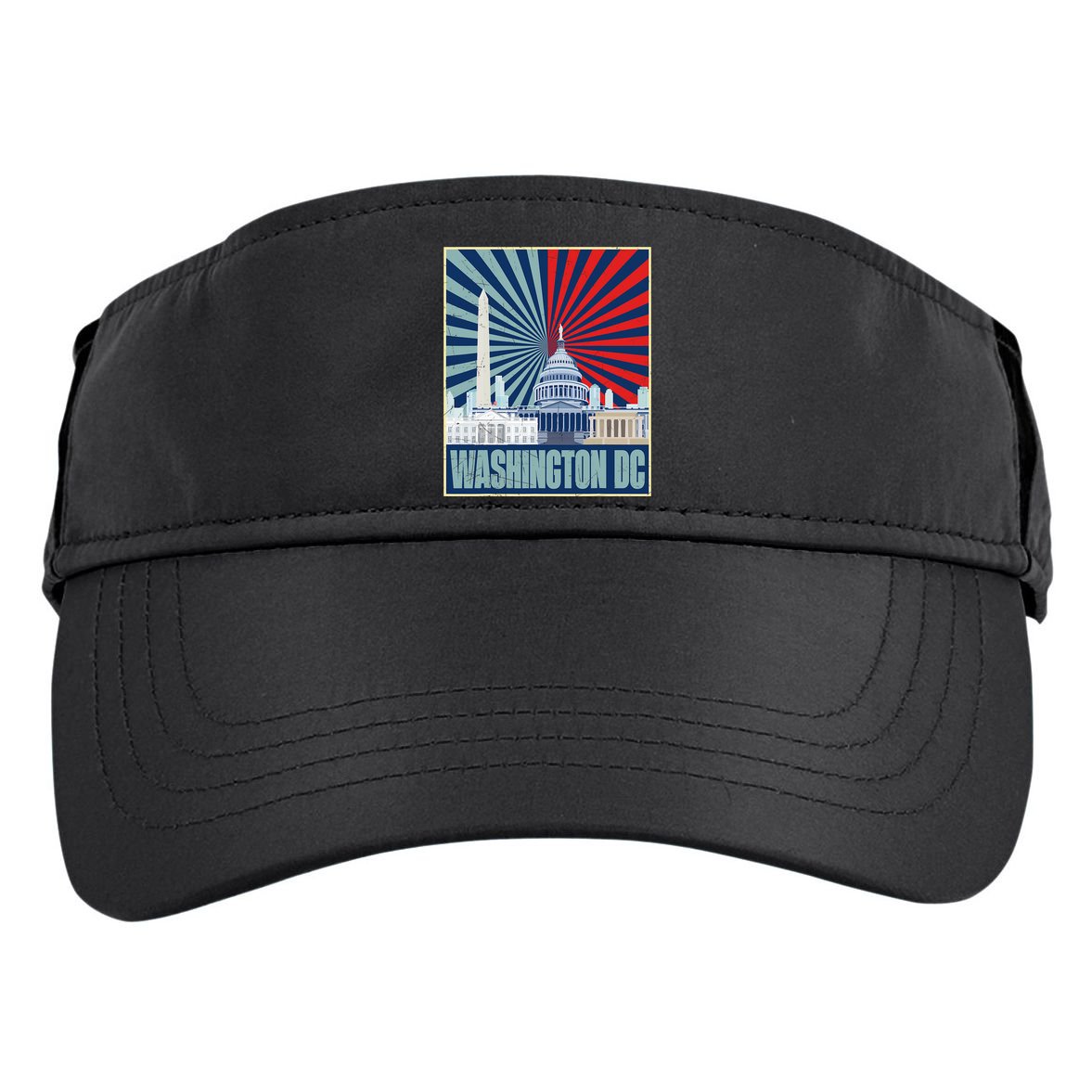 Retro Capitol Hill Washington DC American Flag Adult Drive Performance Visor