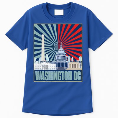 Retro Capitol Hill Washington DC American Flag Tall T-Shirt