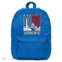 Retro Capitol Hill Washington DC American Flag 16 in Basic Backpack