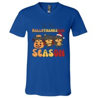 Rottweiler Christmas Halloween Tis The Hallothanksmas Gift V-Neck T-Shirt