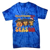 Rottweiler Christmas Halloween Tis The Hallothanksmas Gift Tie-Dye T-Shirt