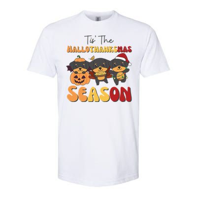 Rottweiler Christmas Halloween Tis The Hallothanksmas Gift Softstyle CVC T-Shirt