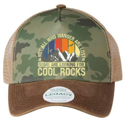 Rock Collector Hunting For Rockhound Geologist Geod Hunter Legacy Tie Dye Trucker Hat