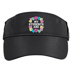 Retro Candy Heart Teacher Valentine's Positive Affirmation Adult Drive Performance Visor