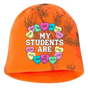 Retro Candy Heart Teacher Valentine's Positive Affirmation Kati - Camo Knit Beanie