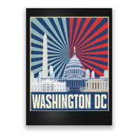 Retro Capitol Hill Washington Dc American Flag Poster