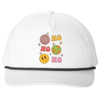 Retro Christmas Ho Ho Ho Festive Holiday Snapback Five-Panel Rope Hat