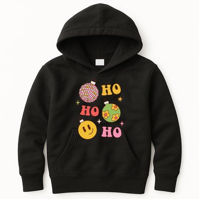 Retro Christmas Ho Ho Ho Festive Holiday Kids Hoodie