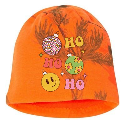 Retro Christmas Ho Ho Ho Festive Holiday Kati - Camo Knit Beanie