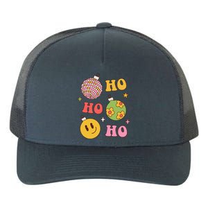 Retro Christmas Ho Ho Ho Festive Holiday Yupoong Adult 5-Panel Trucker Hat