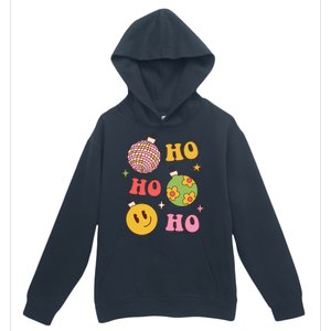 Retro Christmas Ho Ho Ho Festive Holiday Urban Pullover Hoodie