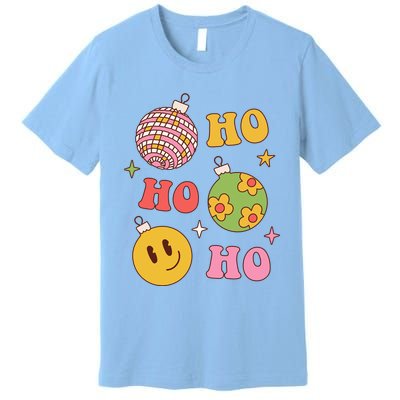 Retro Christmas Ho Ho Ho Festive Holiday Premium T-Shirt
